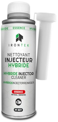 Nettoyant Injecteur Hybride Essence 300 mL - IRONTEK | IT327 | HEV & PHEV | Nettoyage complet Injection & Soupapes | Réduit la consommation et les émissions | Ultra concentré | Améliore le démarrage