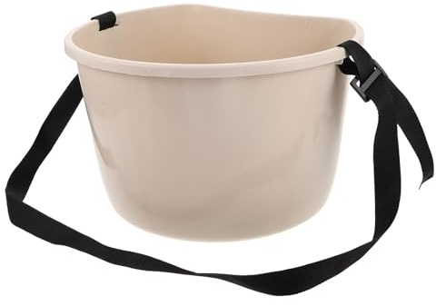 HANABASS Secchio Portatile in Plastica Bianco 22 Libbre per Raccolta Frutta e Verdura Applicatore Manuale di Fertilizzanti per Giardinaggio Cestino Compatto Multiuso per Raccolta Bacche