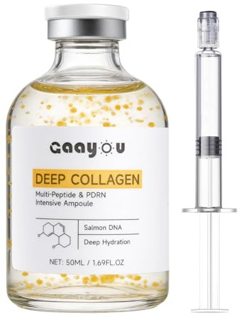 Silk Peptide Intensive Lifting Ampoule - Deep Collagen Multi Peptide Serum Korean Anti Aging Serum with PDRN for Face Tightening, Lifting, Smoothing, Hydrating