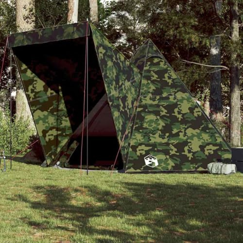 Nqyjm Tipi, tenda per famiglia per 6 persone, motivo mimetico, impermeabile, per campeggio, viaggi, trekking, giardino