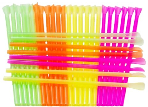 200 Pieces Straws with Spoon, Straw Spoon Ideal for All Types of Drinks for Slush Ice Cups, Milkshakes, Yoghurt and Cocktails
