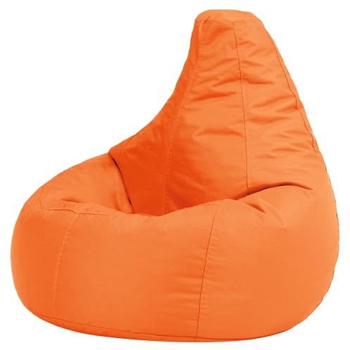 Bean Bag Bazaar Outdoor Kids Bean Bag with Filling Included, Orange