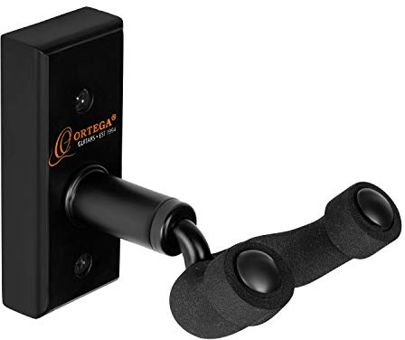 Ortega Guitars Accessoires Support pour Ukulélé - Support Mural pour Ukulélé - Bois, Noir (OUH-1)