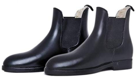 HKM 5309 Jodhpurgummistiefel, Stiefeletten Teddyfutter, Soft/Weit, Schwarz 40