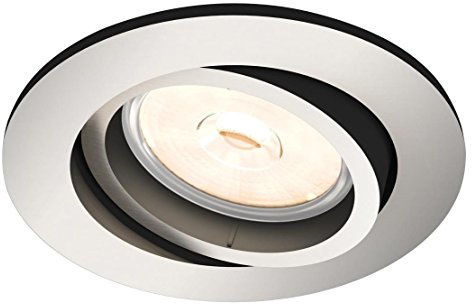 Philips myLiving Donegal lámpara empotrable GU10, luz Blanca cálida, iluminación interior, 5.5 W, cromada mate
