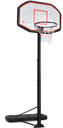 COSTWAY 200-305cm Basketball Stand, Pro Freestanding Basketball Set, Fully Adjustable Portable Hoop Net Backboard System For Kids Adults Play, Train and Practice in Playground, Yard, Garden