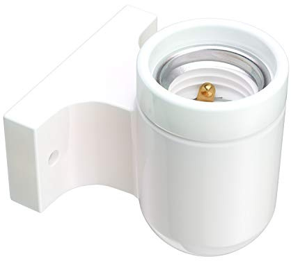 ledscom.de Applique FEL, porcellana, bianco lucido, angolare, 1x E27 max. 300W