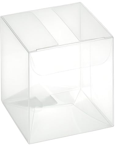 10x Scatoline rettangolari in PVC Trasparente - 12x12x15cm Scatoline portaconfetti bomboniere Feste Matrimonio Compleanno 10 Pezzi
