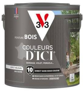 V33 Peinture Bois Couleurs d'ICI - Gris feutré - 2L