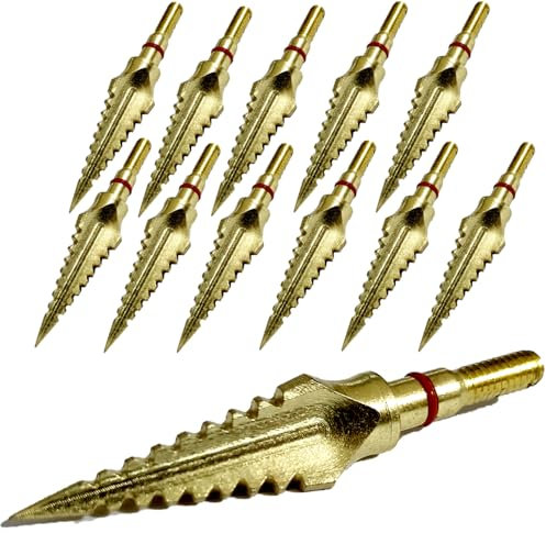 biubiusot 12er 125 Grains Pfeilspitzen Bogenschießen Traditionell Bogenpfeile Armbrustpfeile Armbrust Bolzen (gelb)