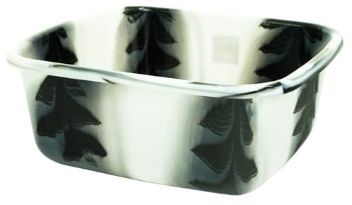 Pemienterprize Ltd 11 Litre Tiedye Rectangle Plastic Mixing Bowl Washing Up Bowl Basin Tub Fruit Vegetable Salad Serving Catering Bowl Nesting Bowl Meal Preparing Food Storage Kitchen Bowl Black
