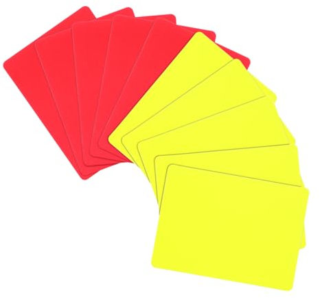 BCOATH 16stücke Fussball Schiedsrichter Karten Mit Roter Und Gelber Karte Standard PVC Schiedsrichterkarten Für Fußballspiele Ausrüstungsset Für Schiedsrichter