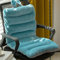 FZKun esk Coussin de chaise – Siège rembourré une pièce avec soutien du dossier haut, coussin confortable en velours doux pour les étudiants assis longtemps, bureau, étude à domicile (bleu, 45,7 x
