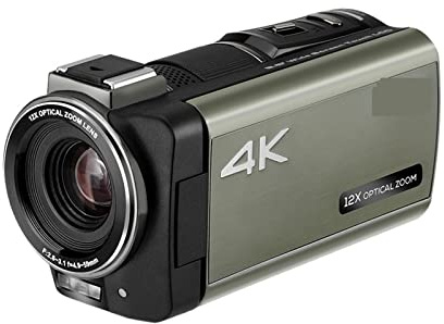 BGAZA Cámara de Video Transmisión en Vivo Videocámara Digital 4k Cámara Vlog Profesional Zoom óptico 12X