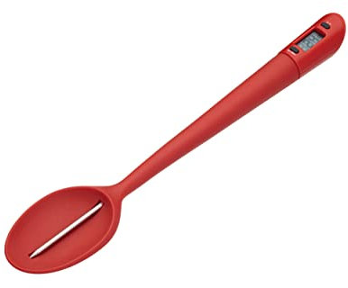 KitchenCraft Home Made Jam Thermometer / Sugar Thermometer Spoon, Red, 32 cm