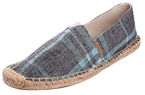 Kentti Check, Espadrillas Basse in Tela Uomo Blu 41 EU