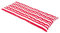 Homescapes Bankauflage 2-Sitzer rot-weiß gestreift – Sitzkissen Bank Outdoor/Indoor, Oeko-TEX-Zertifiziert, Sitzauflage waschbar für Gartenbank & Sitzbank, 108x42 cm