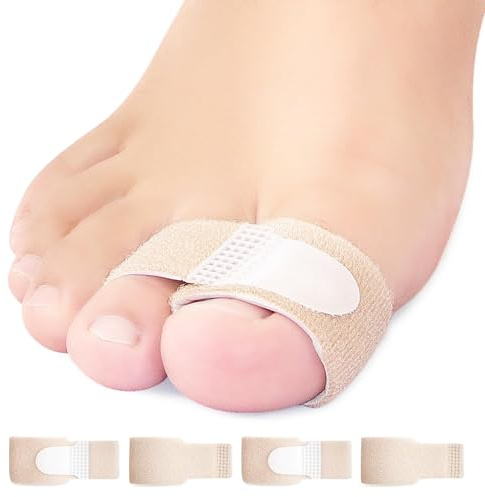 Niupiour Fabric Hammer Toe Correctors Buddy Wraps, 8 Pack of Toe Bandages Protectors for Women and Men, Hammer Toe Straightener for Overlapping, Toe Splints for Crooked, Curled, Bent and Broken, Relief Foot Pain