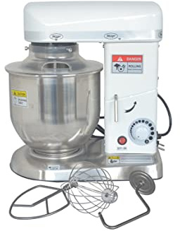 GastroHero Planetenrührwerk 7L I Teigknetmaschine für 750g Teig I Gastronomie Teigrühmaschine mit Edelstahlkessel I Knetmaschine Pizza mit 302 U/min