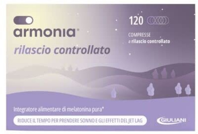 GIULIANI Armonia Rilascio Controllato 120 Compresse - Integratore Alimentare di Melatonina Pura (Sostituisce Armonia Retard)