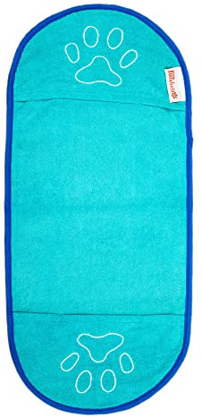 Pastaclean Hundehandtuch (Türkis) Handtuch für Hunde - saugstark & schnelltrocknend – Mikrofaser Chenille Handtuch für Hunde, Fell & Pfoten – weich, waschbar bis 60 °C, abtrocknen mit Massageeffekt