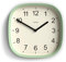 JONES CLOCKS® Sprite wanduhr | Moderne Retro abgerundete quadratische Uhr | 25cm | Neo mintgrün | Leicht lesbare Zahlen | Perfekt für küche oder büro