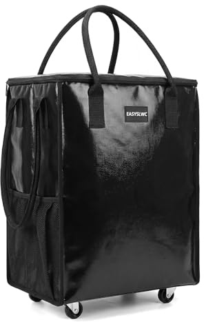 EASYSLWC Wickeltasche mit Silikon-Schnulleretui, Crossbody-Krankenhaus-Tasche, Reise, große Mamatasche, Baby-Wickeltasche mit Schultergurten, Schwarz