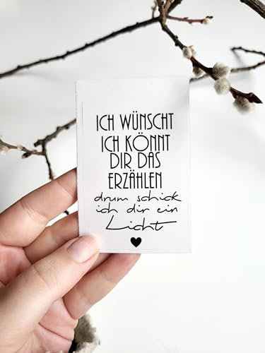 5 Aufkleber Grabkerzen Ich wünscht ich könnt dir das erzählen drum schick ich dir ein Licht Sticker Grablicht