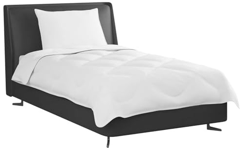 vidaXL Edredón con Almohada 2 uds. Blanco Microfibra