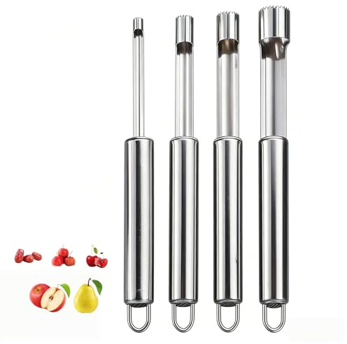 Heanvmyss Stainless Steel Corer,Core Remover Tool,Fruit Corer,Chef Aid Apple Corer,Dishwasher Safe,Corer Remover for Kitchen,Pears,Pineapple