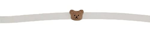 Qcwwy Alzapaños para Cortinas, Alzapaños de Cuerda de Oso Bordado de Felpa, Decoración para Habitación Infantil, Ideal para Tratamientos de Ventanas de Guardería (Oso café)
