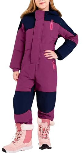 Tute Da Sci Bambini E Bambine Completo Sci Intera Per Bambino Tuta Da Snowboard Apertura Con Cerniera Bambino E Ragazzi Completo Da Neve Di Un Pezzo Con Cappuccio Tute Antivento Unisex Outdoor