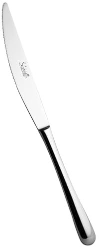 Salvinelli Princess Set Coltelli Acciaio Inox 18/10, Coltello da tavola forgiato, 12 Pezzi, Spessore 5,0 mm, Made in Italy, Finitura lucida