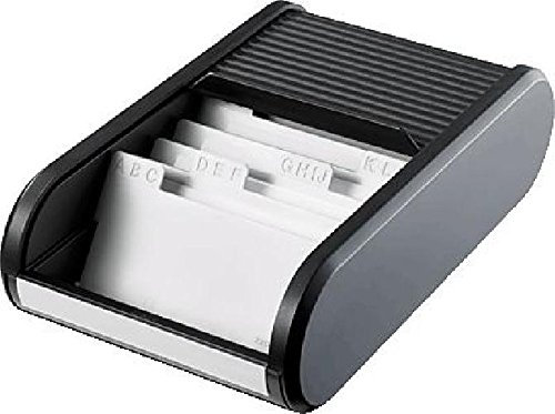 helit Visitenkartenbox Linear/H6218095, schwarz, Visitenkartenboxen,136x67x240mm