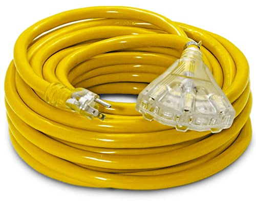 50 ft 10 Gauge Extension Cord - Outdoor Extension Cord Waterproof - Heavy Duty Outdoor Extension Cords 50 ft with Multiple Outlets - Watts Wire - 50' Grounded - extensiones electricas