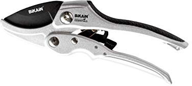 Bikain Sécateur à 1 Main - Modèle 34R - Coupe Bypass pour Un Travail de Précision - Système de Dérivation à Cliquet pour Augmenter la Puissance - Structure Aluminium et Lame Acier revêtement Téflon