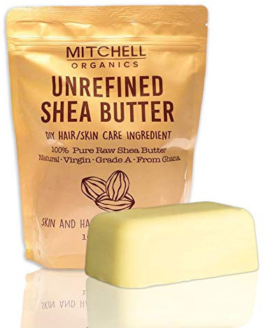 Mitchell Organics, burro di karitè africano non raffinato | 455 g | burro per il corpo puro, per la pelle secca, efficace sulle smagliature, grado A | Per tutti i tipi di pelle