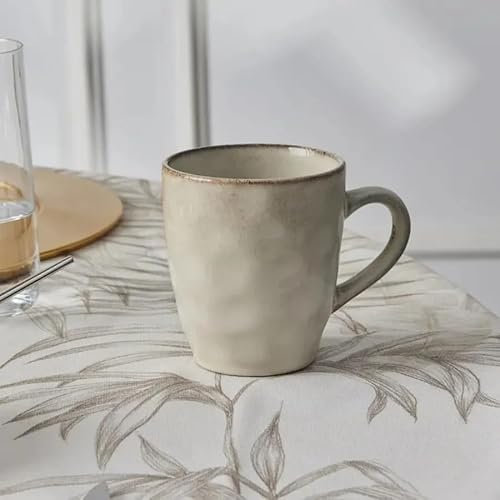 Karaca Aria Reactive Glaze Mug, 450ml, Tea, Espresso & Coffee Mug, Cappuccino, Mocha Cup, Daily Use & Special Occasions, Beige