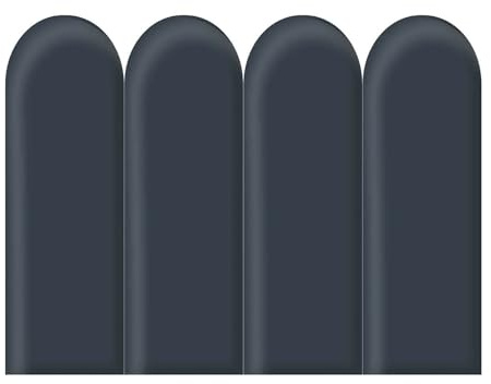 Kids Autism Wall Padding, 4pc Peel & Stick Upholstered Headboard Panels, 3D Wall Stickers for Bedrooms & Playrooms (Black, 23.6''x7.87'')