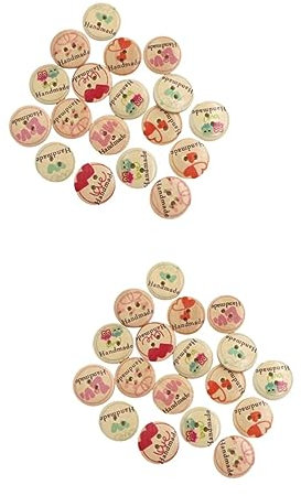 SEWACC 100pezzi Bottoni Legno Handmade Per Cucito e Scrapbooking Bottoni Decorativi Forma Di Ciotola Per Abbellire Borse e Gioielli