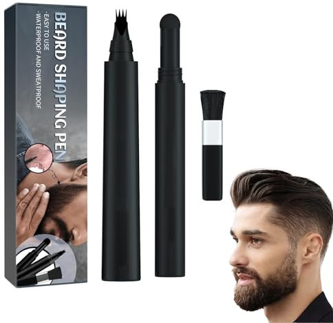 Bartfüller Stift Set, Bart Füllstift Kit Bartfüller Bleistift Einfaches Befüllen Und Definieren Ihres Bartes Mit Bartverdickungsstift Bartfüllerstift, Beard Pen Kit Für Schnurrbart & Augenbrauen