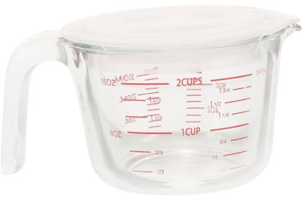 PRETYZOOM Taza Medidora Báscula Vaso Para Leche Doméstico Taza De Vidrio De Gran Capacidad