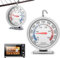 Backofenthermometer,Ofenthermometer für Backofen,Edelstahl,Backofen Thermometer Innen,mit großem Zifferblatt,Doppelskala,Celsius und Fahrenheit,zum Backen BBQ & Kochen (Silber)