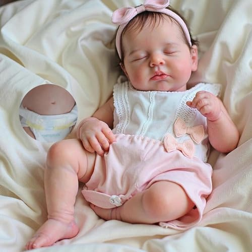 Anano Bebe Reborn Niña Vinilo Cuerpo Completo, 50cm Muñecas Bebé Reborn De Vinilo Completo Se Puede Bañar Niña, Bebe Reborn Realista Muñecos Reborn Reales