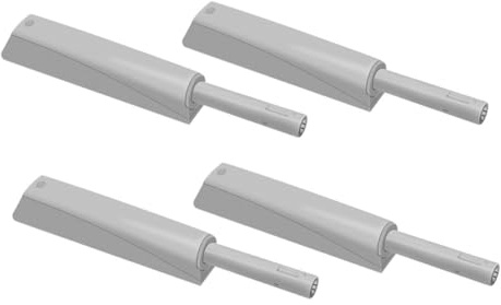 Toddmomy 4 piezas Cierre Pulsador para Puertas de Armario con Amortiguador Incorporado Mecanismo de Rebote Invisible para Muebles Sistema Push Latch Silencioso y Funcional Color Gris