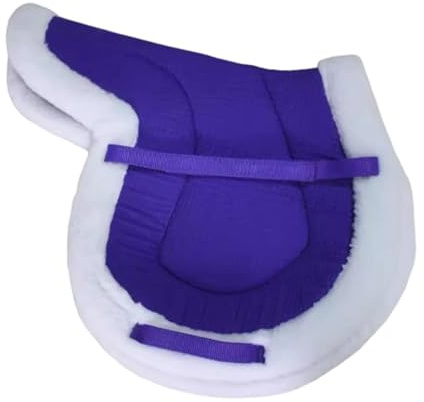 Aymzbd Almohadilla para Montar Caballo Asiento Ecuestre Antideslizante Cojín de Montar Absorbe Impactos Engrosado Sherpa Resistente al Desgaste Adecuada, Violeta Oscuro