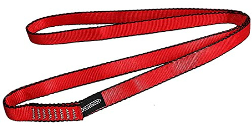 NewDoar Kletterschlinge 16 mm Nylon-Schlingenläufer 22 KN 4840 LB Kletterseil zum Klettern, Erstellen von Ankersystemen, Abseilausrüstung, perfekt für Baumarbeiten-Red/180/1
