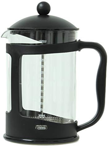 French Press 12 Cup Coffee Plunger - 1500ml Capacity - Easy-Clean Filter - Heat Resistant Frame and Handle