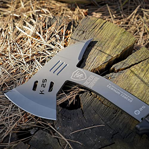 TS Knife Hacha táctica K25 315 | Longitud de la hoja: 18 cm | Hacha táctica de supervivencia para aventuras de supervivencia | 32023