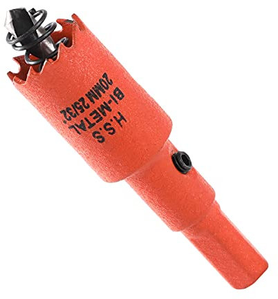 Dribotway Scie-cloche bimétallique de 20mm - En acier rapide - Pour couper des trous circulaires- Pour le bois et le métal-Peut facilement percer du bois, du plastique, du contreplaqué, du métal fin